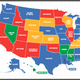 Map of the US with a different grilled food item listed within each state